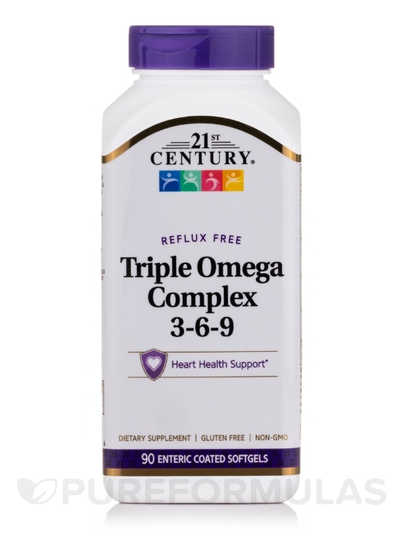 Triple Omega Complex 3-6-9 (Reflux-Free) - 90 Enteric Coated Softgels