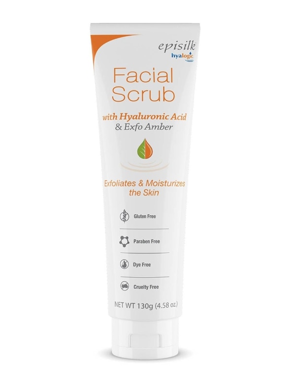 Facial Scrub with Hyaluronic Acid & Exfo Amber - 4.58 oz (130 Grams)