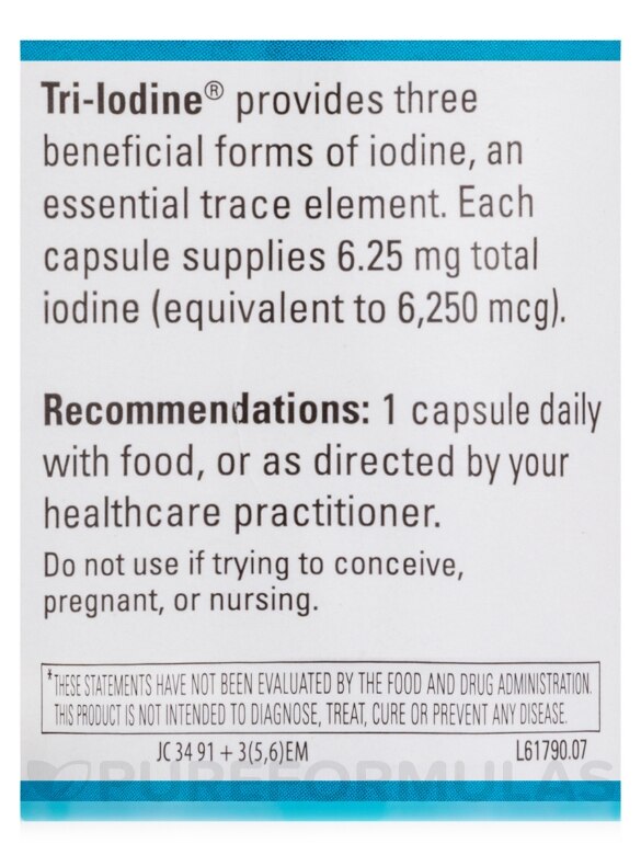 Tri-Iodine™ 6.25 mg - 90 Capsules - Alternate View 5