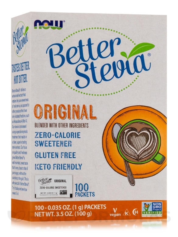 Better Stevia® Packets, Original - Box of 100 Packets
