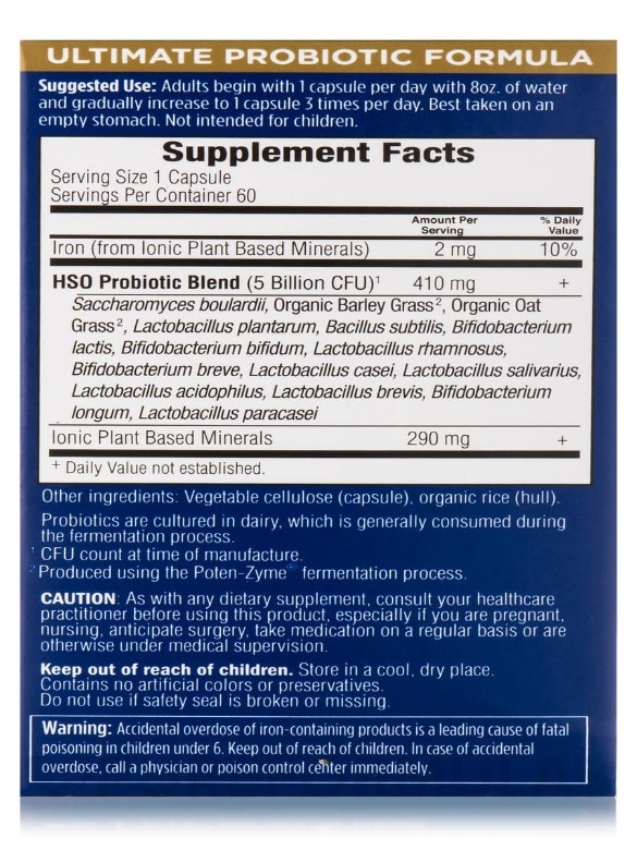 Primal Defense® ULTRA Probiotic Formula - 60 Vegetarian Capsules - Alternate View 7