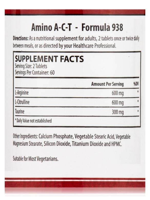 Amino A-C-T - 120 Tablets - Alternate View 3