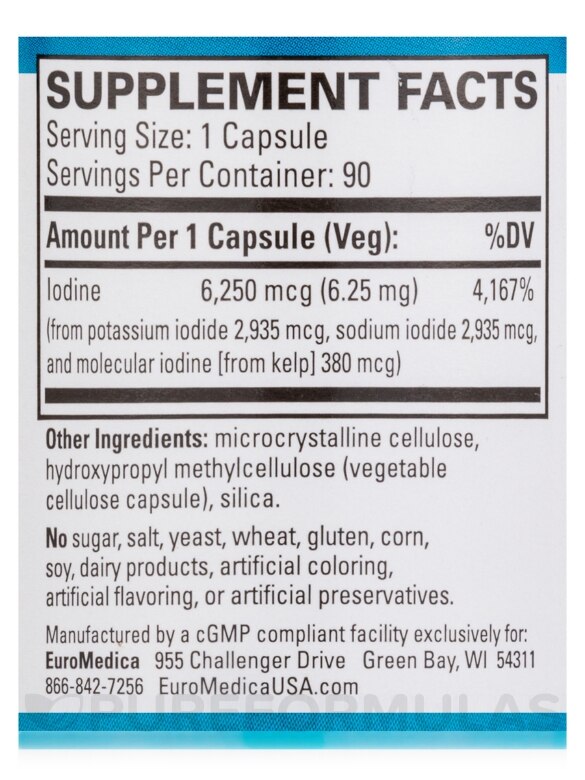 Tri-Iodine™ 6.25 mg - 90 Capsules - Alternate View 4