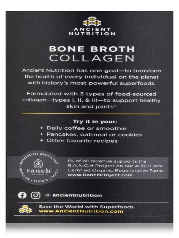 Bone Broth Collagen™ Vanilla - 18.3 oz (519 Grams) - Alternate View 5