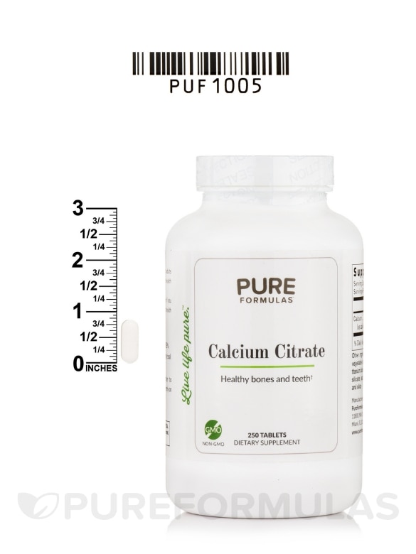 Calcium Citrate - 250 Tablets - Alternate View 7