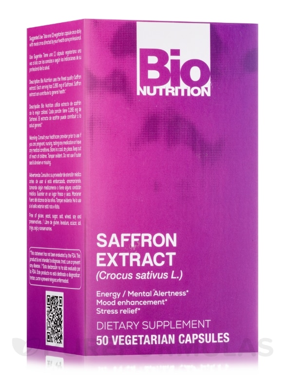 Saffron Extract - 50 Vegetarian Capsules