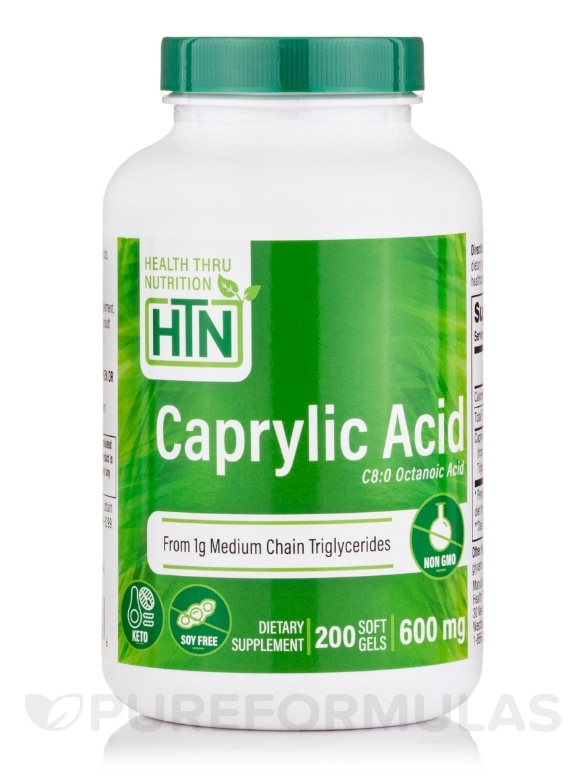 Caprylic Acid 600 mg - 200 Softgels