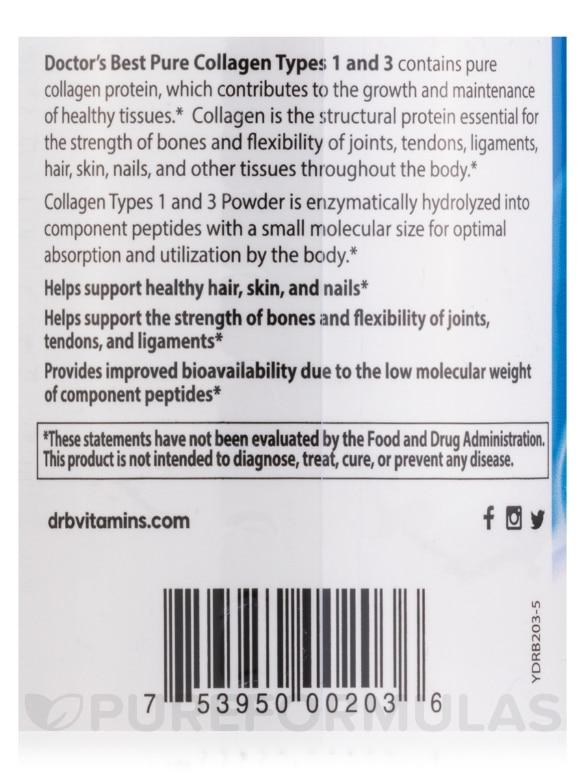 Pure Collagen Types 1 & 3 Powder, Unflavored - 7.1 oz (200 Grams) - Alternate View 4