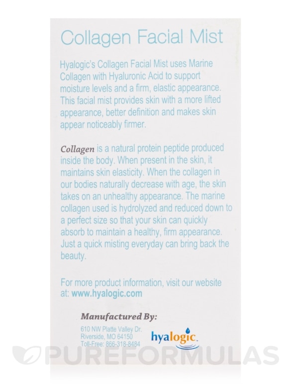 Collagen Facial Mist (Marine Collagen & Hyaluronic Acid) - 2 fl. oz (59 ml) - Alternate View 5