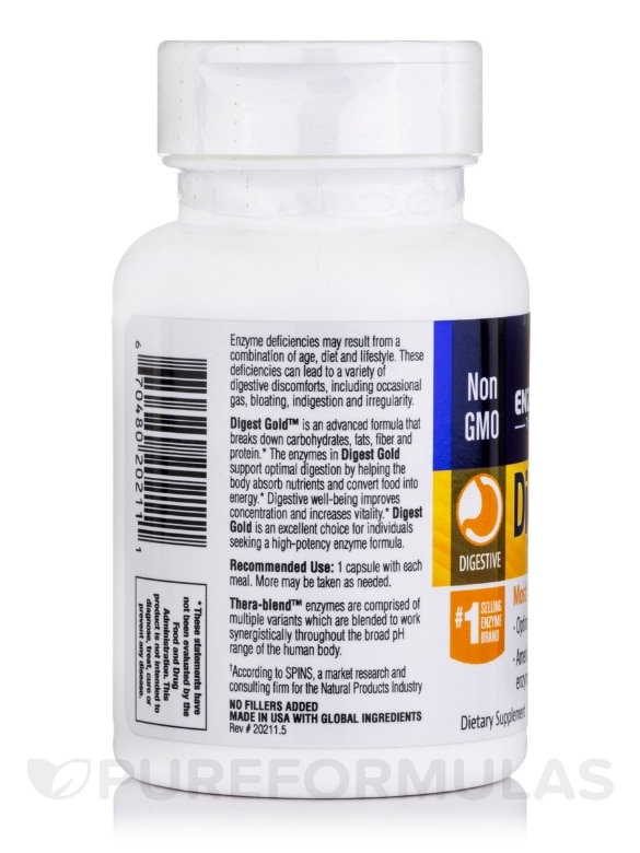 Digest Gold™ with ATPro™ - 45 Capsules - Alternate View 3