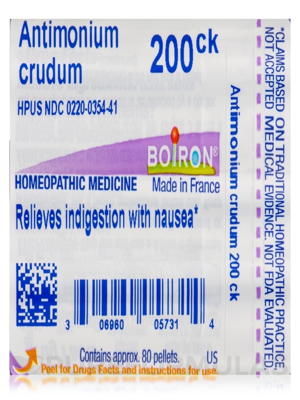 Antimonium Crudum 200ck - 1 Tube (approx. 80 pellets) - Alternate View 6