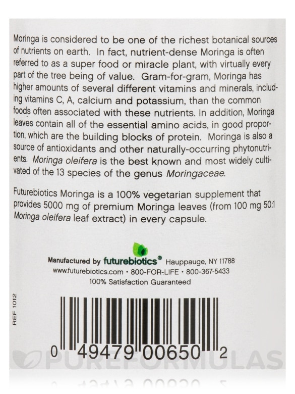 Moringa 5000 mg - 60 Vegetarian Capsules - Alternate View 4
