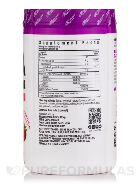 Extreme Edge® BCAA Plus Glutamine Powder, Strawberry Kiwi Flavor - 13.23 oz (375 Grams) - Alternate View 1