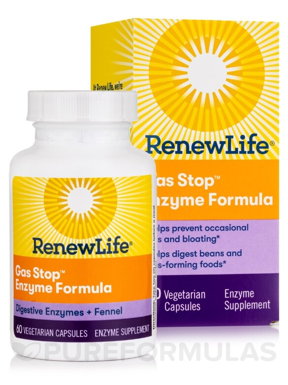 Gas Stop™ Enzyme Formula - 60 Vegetable Capsules - Alternate View 1