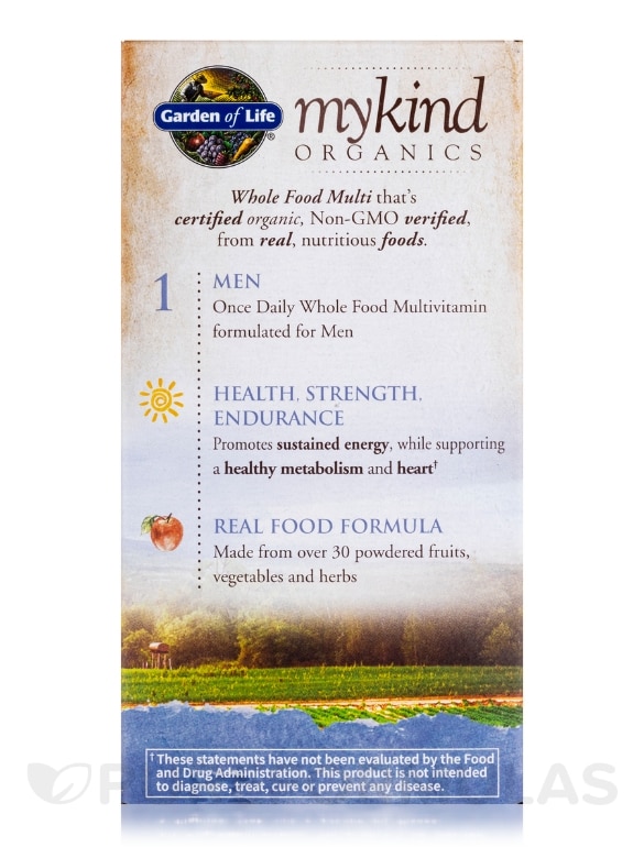 mykind Organics Men's Once Daily - 60 Vegan Tablets - Alternate View 6