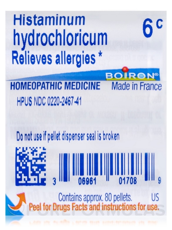 Histaminum Hydrochloricum 6c - 1 Tube (approx. 80 pellets) - Alternate View 3