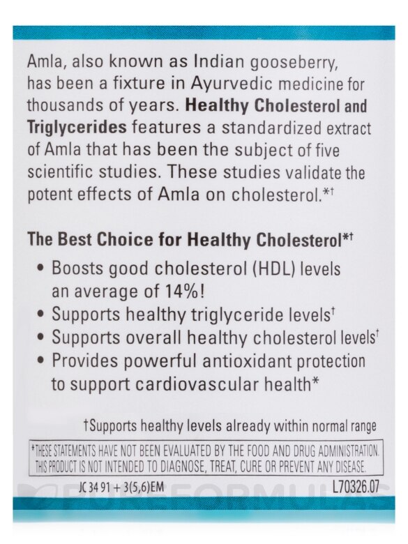 Healthy Cholesterol and Triglycerides - 60 Capsules - Alternate View 5