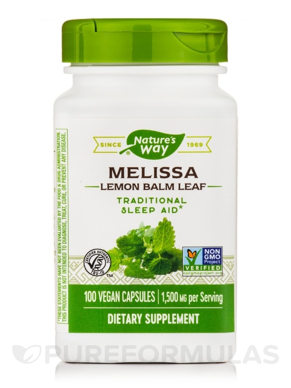 Melissa-Lemon Balm - 100 Vegan Capsules