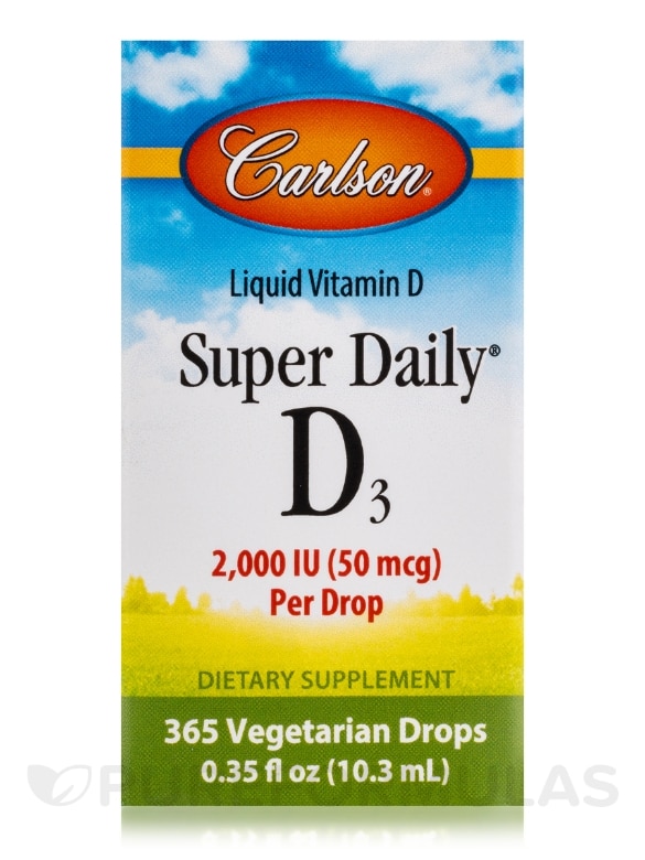 Super Daily® D3 2000 IU - 365 Drops (0.35 fl. oz / 10.3 ml) - Alternate View 3