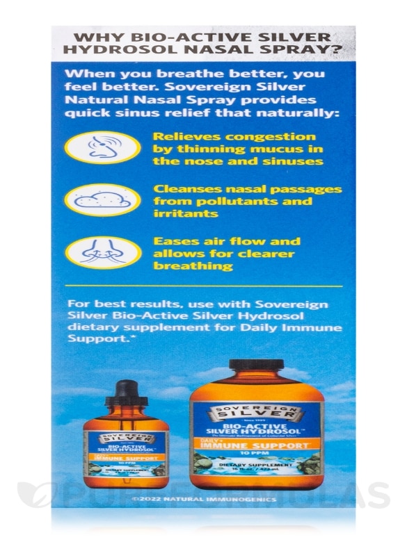 Bio-Active Silver Hydrosol 10 ppm - Sinus Relief - 2 fl. oz (59 ml) Nasal Spray - Alternate View 8