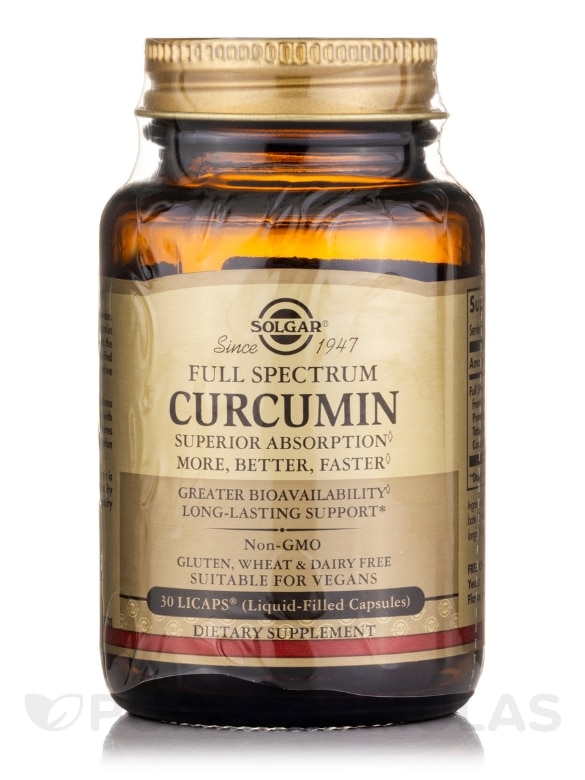 Full Spectrum Curcumin - 30 Liquid Extract Softgels - Alternate View 2