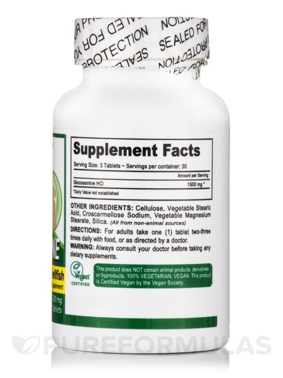 Vegan Glucosamine 500 mg - 90 Tablets - Alternate View 1