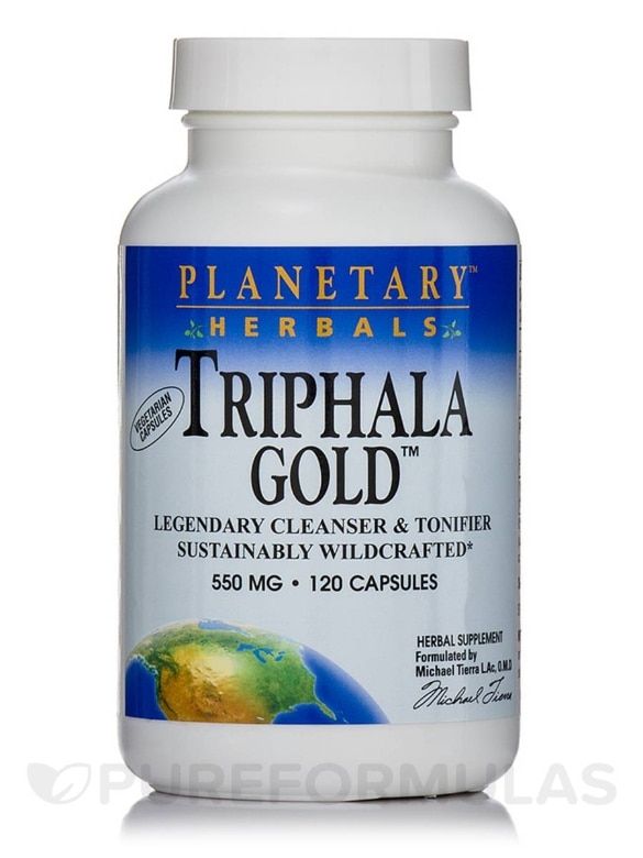 Triphala Gold 550 mg - 120 Vegetarian Capsules