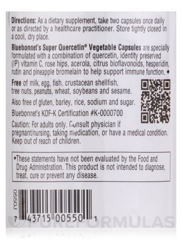 Super Quercetin® - 30 Vegetable Capsules - Alternate View 4