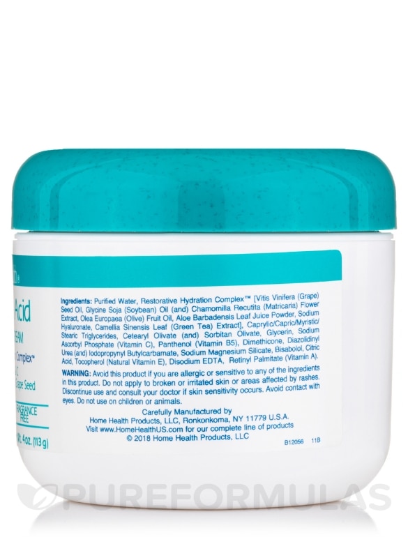 Hyaluronic Acid Moisturizing Cream - 4 oz (113 Grams) - Alternate View 1