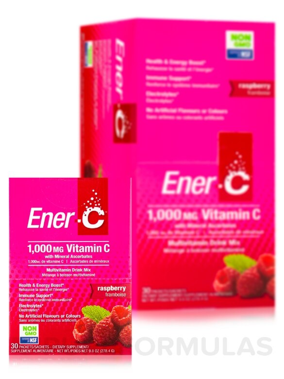 Ener-C Raspberry - 1 Box of 30 Packets - Alternate View 1