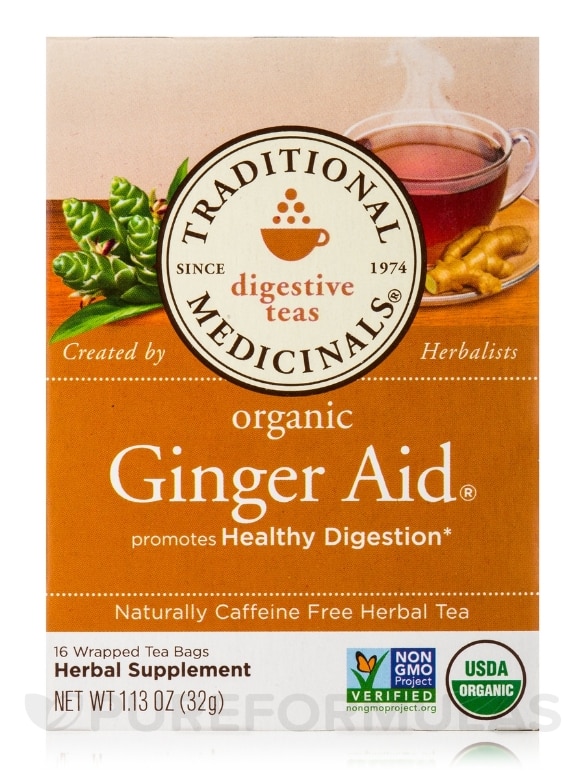 Organic Ginger Aid Tea - 16 Tea Bags - Alternate View 1