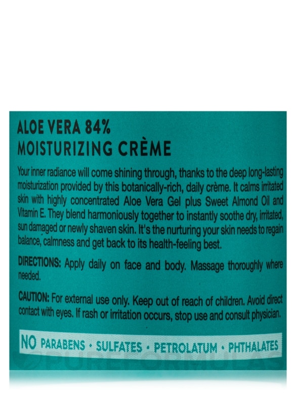 Soothing 84% Aloe Vera Creme - 4 oz (113 Grams) - Alternate View 4