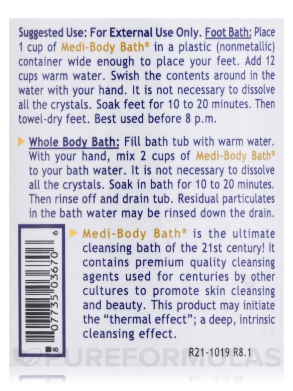 Medi-Body Bath® - 19 oz (550 Grams) - Alternate View 6