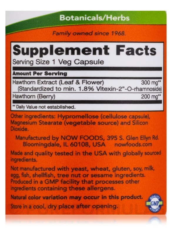 Hawthorn Extract 300 mg - 90 Veg Capsules - Alternate View 3