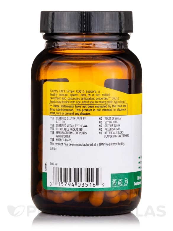 CoQ10 100 mg - 60 Vegan Capsules - Alternate View 2