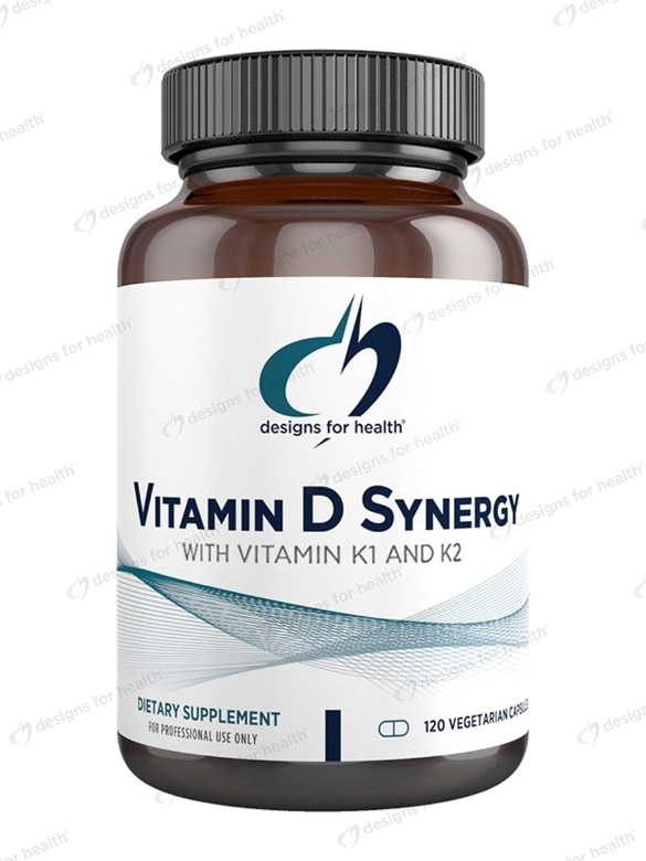 Vitamin D Synergy with Vitamin K1 - 120 Vegetarian Capsules