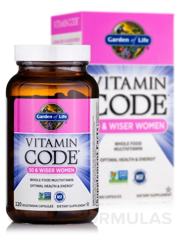 Vitamin Code® - 50 & Wiser Women's Multi - 120 Vegetarian Capsules - Alternate View 1