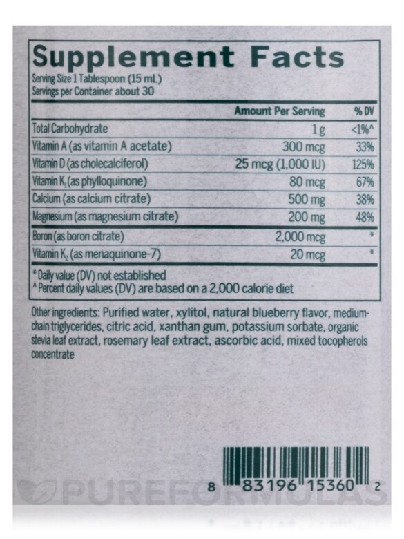 Cal Mag Berry Liquid + Natural Blueberry Flavor - 15.2 fl. oz (450 ml) - Alternate View 3