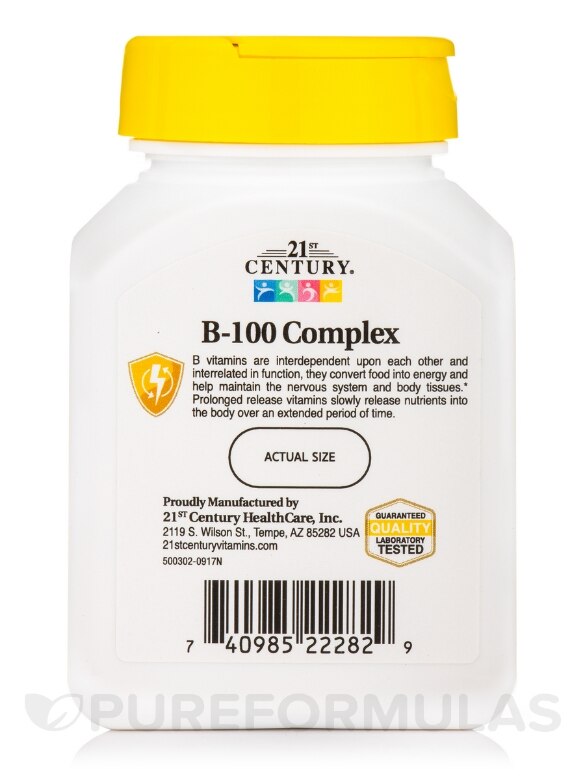 B-100 Complex Prolonged Release - 60 Tablets - Alternate View 2
