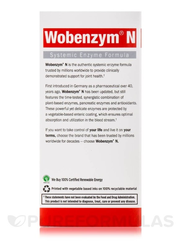 Wobenzym® N - 100 Enteric-Coated Tablets - Alternate View 4