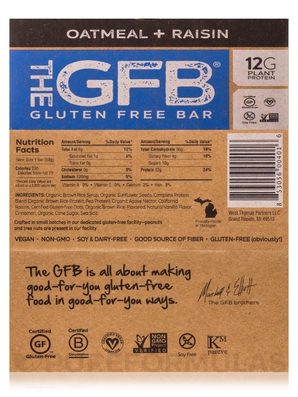 Oatmeal Raisin Protein Bar - Box of 12 Bars (2.05 oz / 58 Grams each) - Alternate View 5