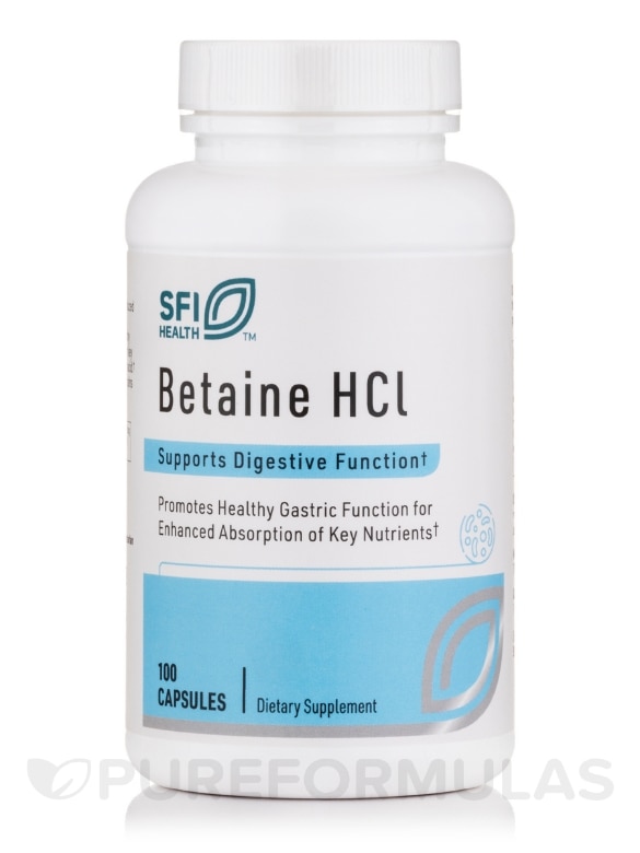 Betaine HCL - 100 Capsules