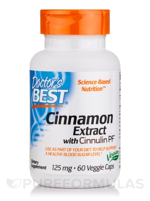 Cinnamon Extract with Cinnulin PF® 125 mg - 60 Veggie Capsules