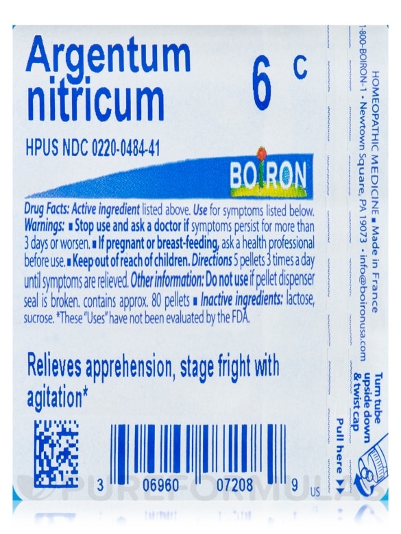 Argentum Nitricum 6c - 1 Tube (approx. 80 pellets) - Alternate View 4