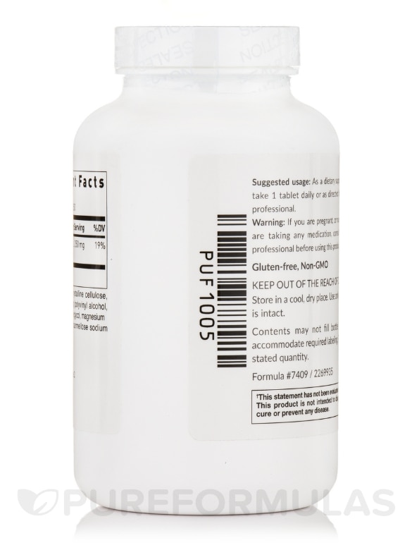 Calcium Citrate - 250 Tablets - Alternate View 2