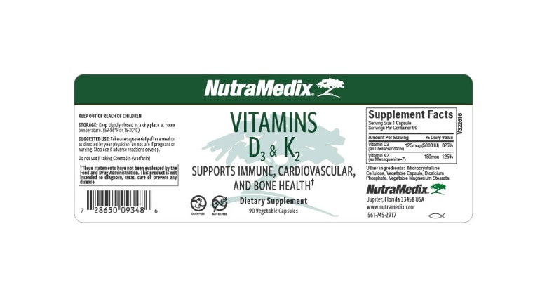 Vitamin D3 & K2 - 90 Capsules - Alternate View 3
