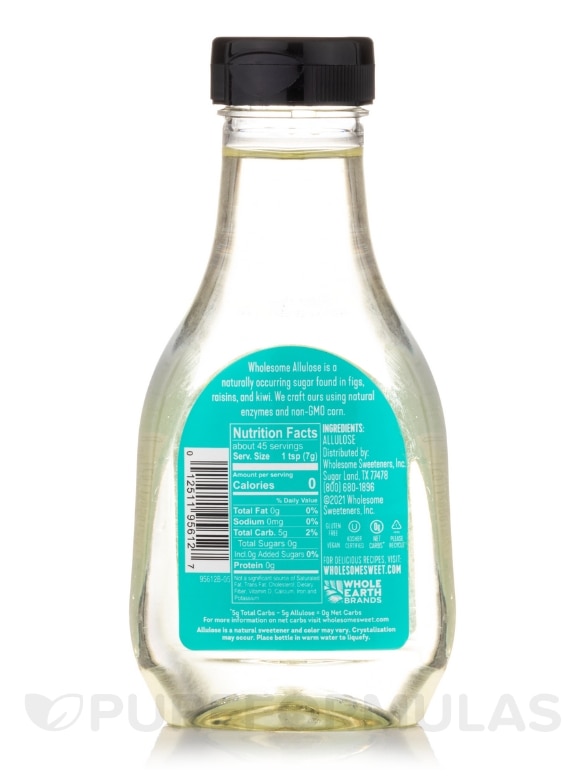 Allulose Syrup - Zero Calorie Liquid Sweetener - 11.5 oz (326 Grams) - Alternate View 1