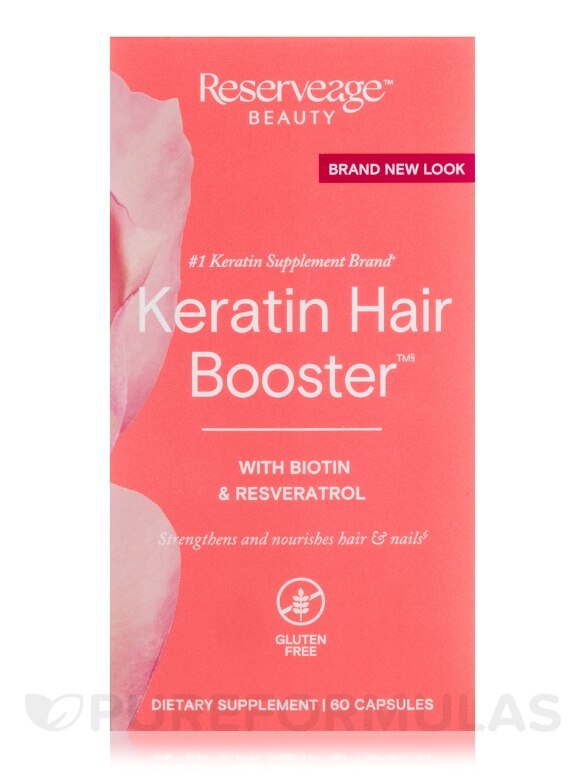 Keratin Hair Booster™ with Biotin & Resveratrol - 60 Capsules - Alternate View 3