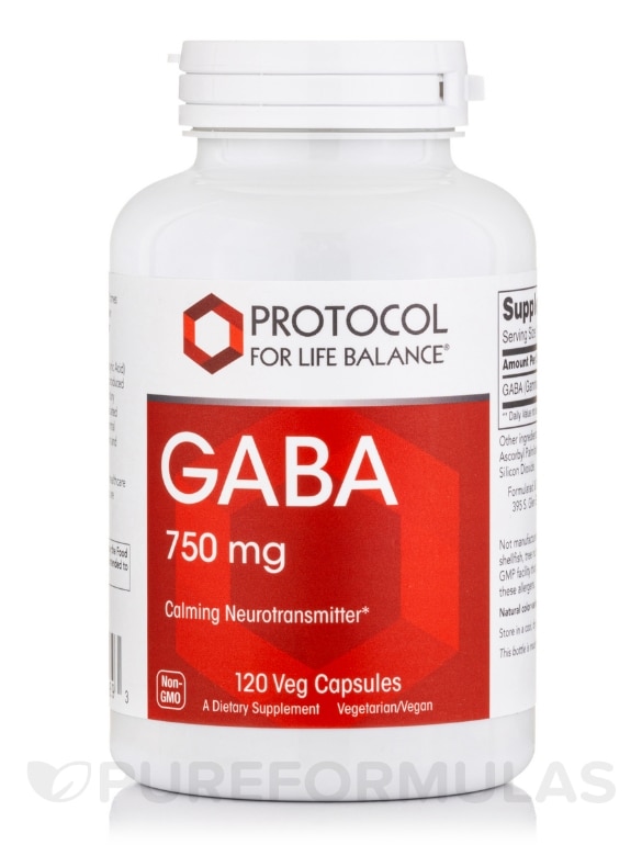 GABA 750 mg - 120 Veg Capsules