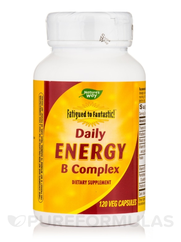 Fatigued to Fantastic! Daily Energy B Complex - 120 Vegetarian Capsules - Alternate View 7